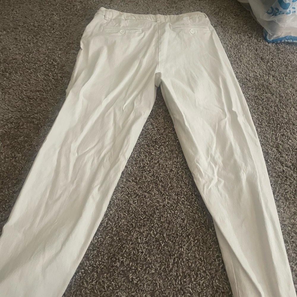 White Slim Fit Pants